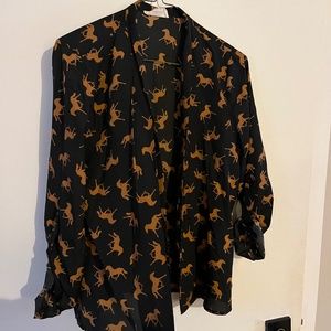 Casual, open polyester Cardigan